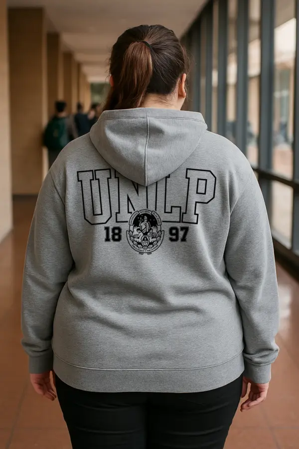 Campera Gris Universitaria - Imagen 2