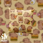 Capibaras con comida