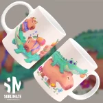 Capibaras y cocodrilo