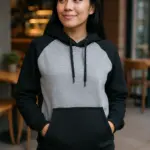 Buzo Capucha Ranglan Negro - Adulto