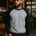 Buzo Cuello Redondo Ranglan Negro - Adulto