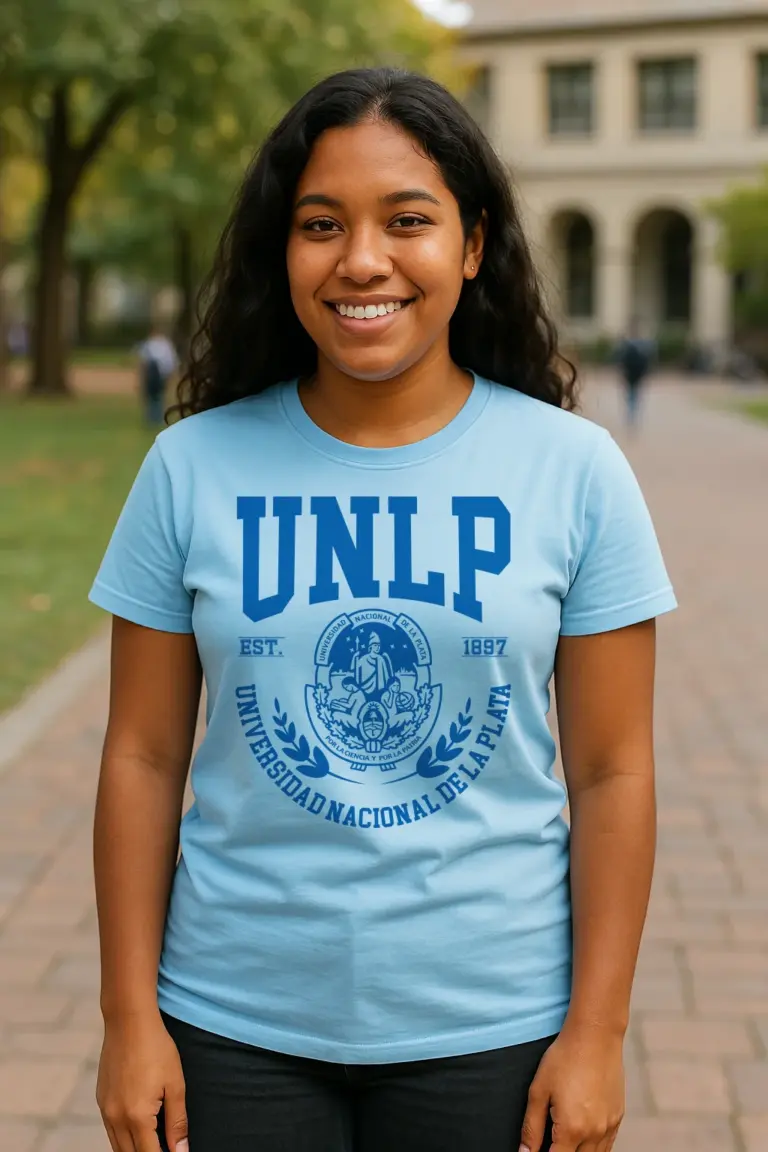 Remera Celeste Universitaria